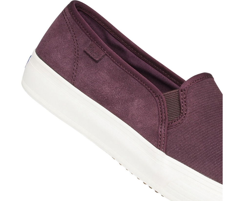 Slip Ons Keds Femme Violette - Double Decker Suede - 432-XBMYVG